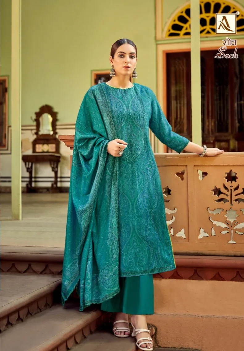 Alok Soch Viscose Pashmina Designer Digital Print Suit 06 Pes Catlouge