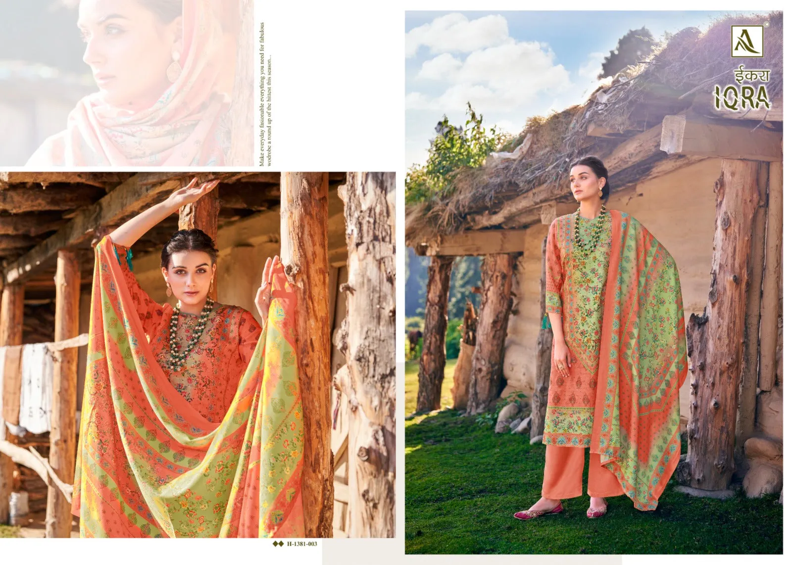 Alok Suits Iqra Digital Print Pashmina With Schiffli Embroidery Designer Winter Wear Salwar Suits (749x06)