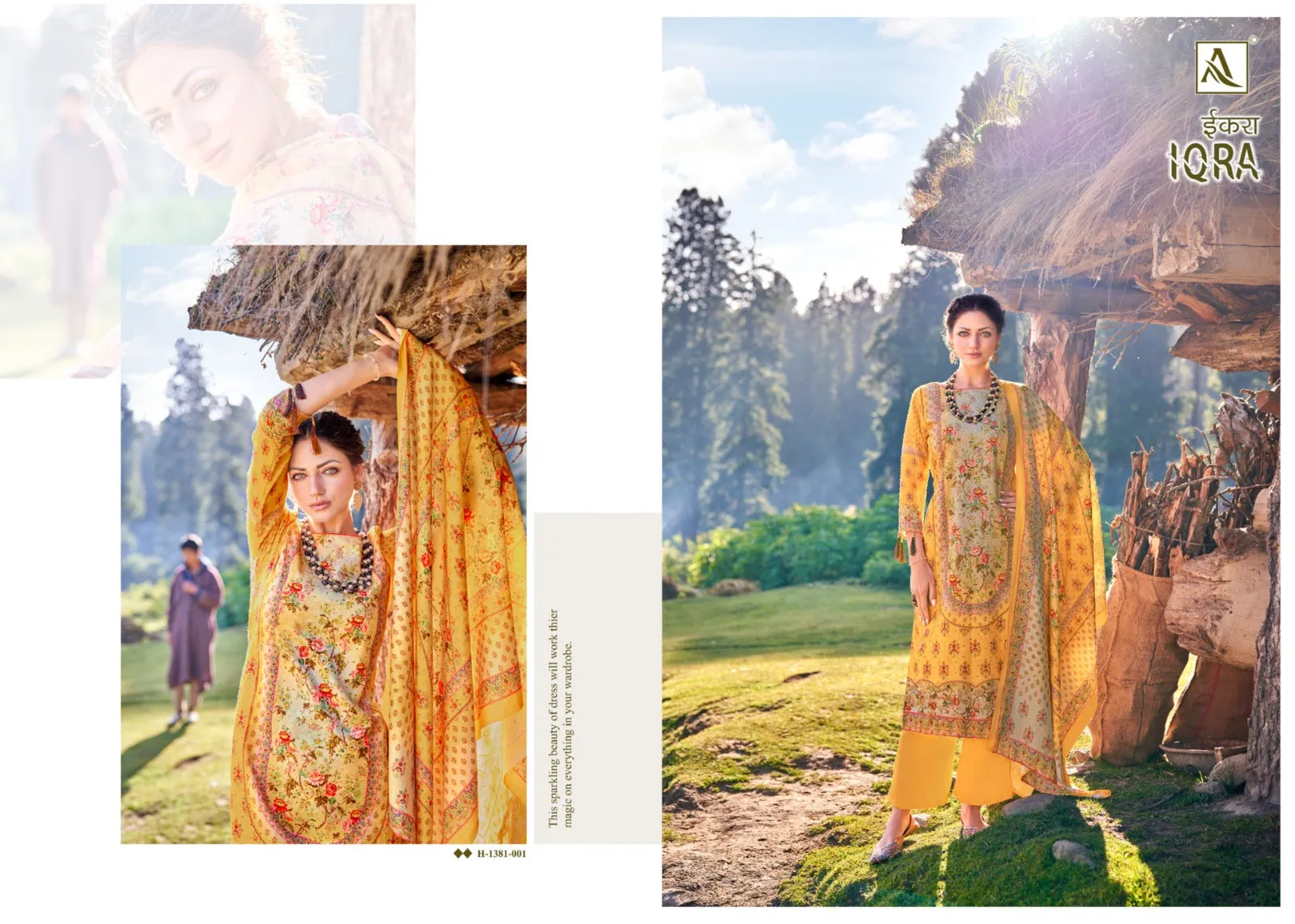 Alok Suits Iqra Digital Print Pashmina With Schiffli Embroidery Designer Winter Wear Salwar Suits (749x06)