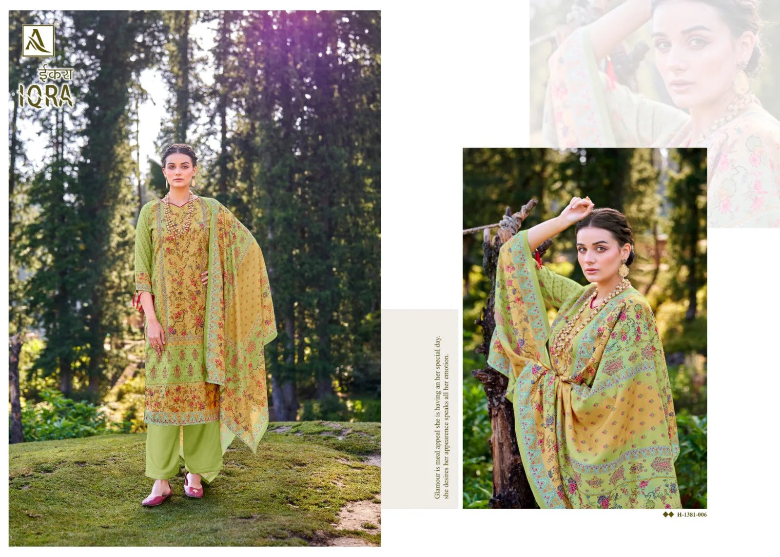 Alok Suits Iqra Digital Print Pashmina With Schiffli Embroidery Designer Winter Wear Salwar Suits (749x06)