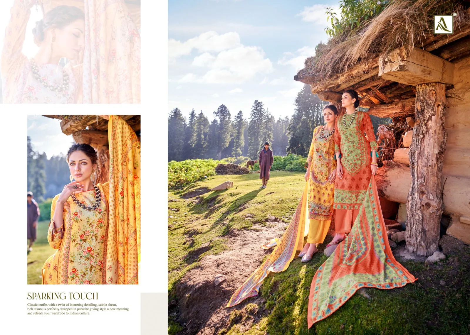 Alok Suits Iqra Digital Print Pashmina With Schiffli Embroidery Designer Winter Wear Salwar Suits (749x06)