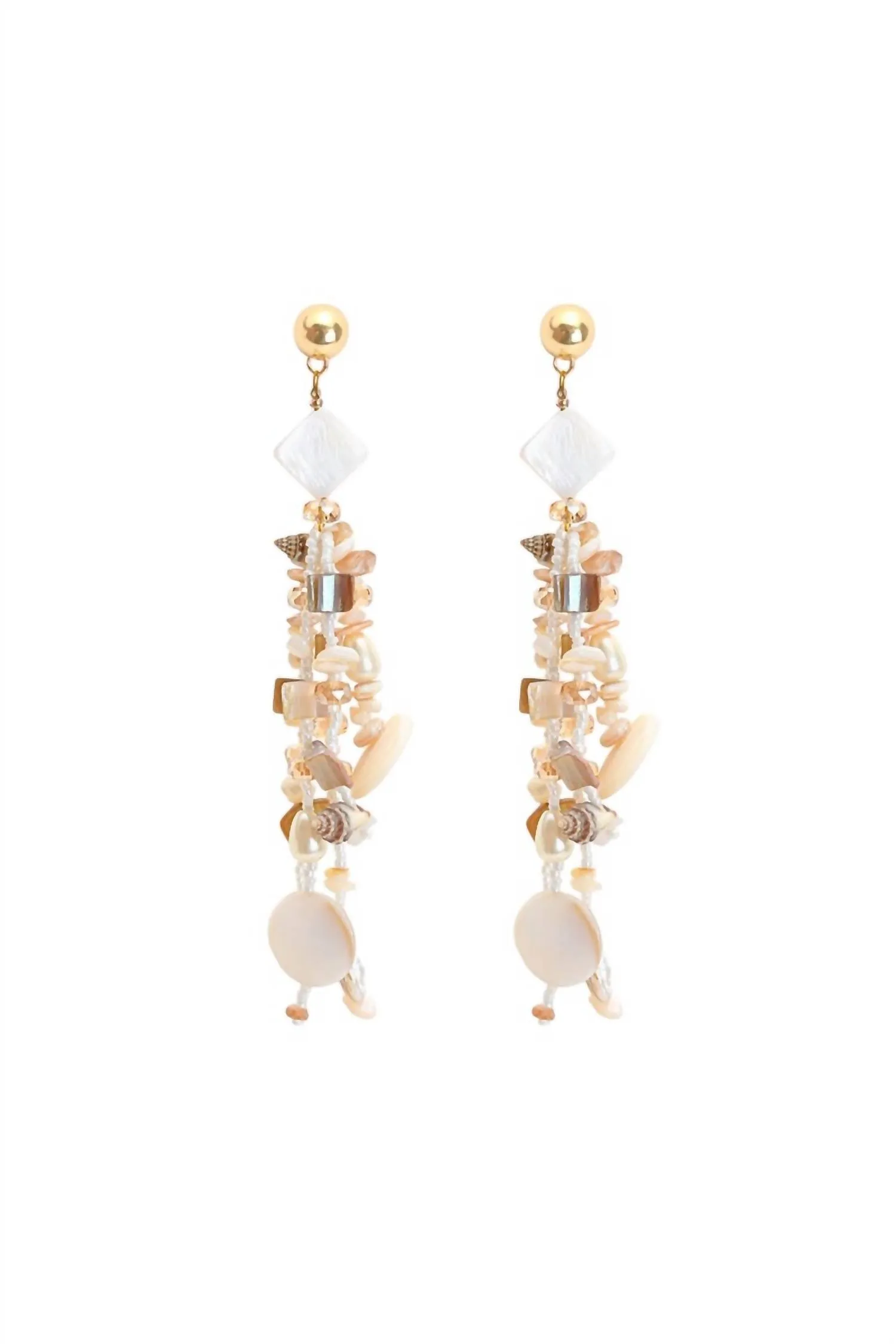 America & Beyond - Women's Beach Vibe Shell Earrings