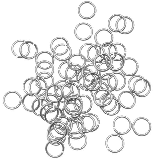 Artistic Wire, Chain Maille Jump Rings, 18 Ga / ID 5.95mm / 45pc, Tarnish Resistant Silver Plated