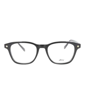 Brioni Mens Square/Rectangle Black Black Transparent Fashion Designer Eyewear