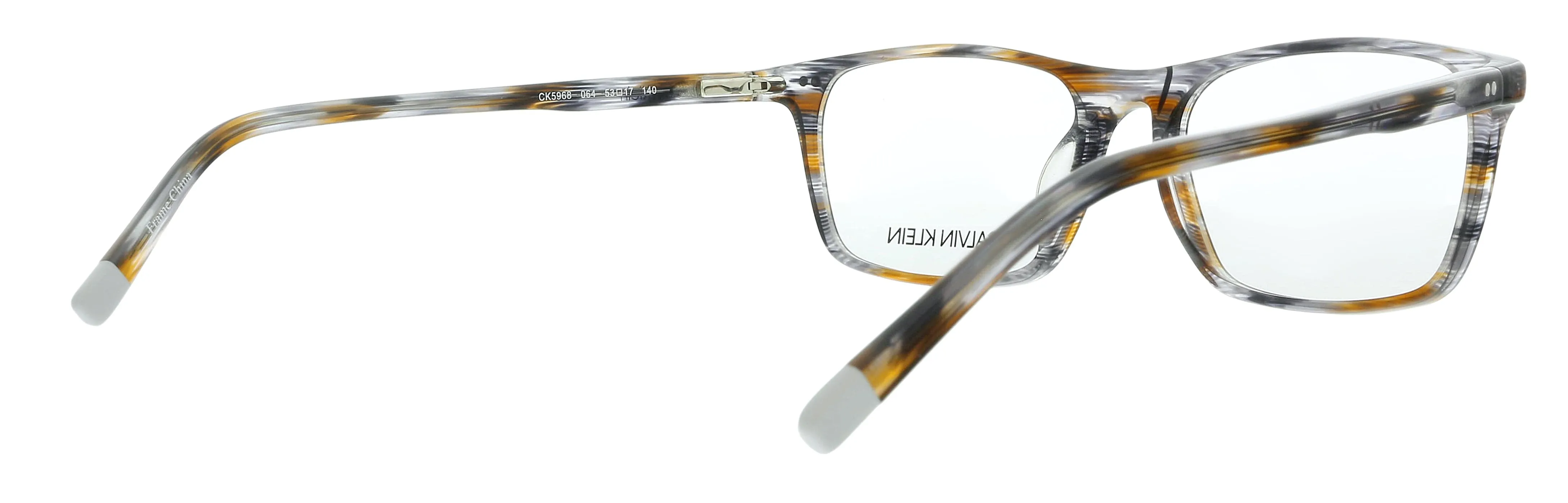Calvin Klein CK5968 064 Striped Grey Brown Rectangle Eyeglasses