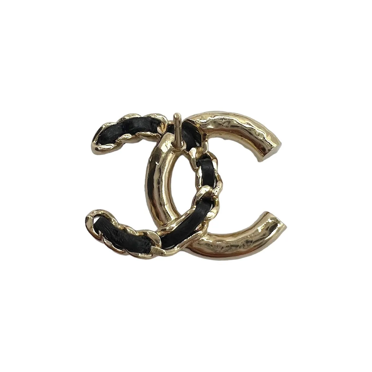 Chanel CC Interlocking Gold-tone & Pearl Earrings