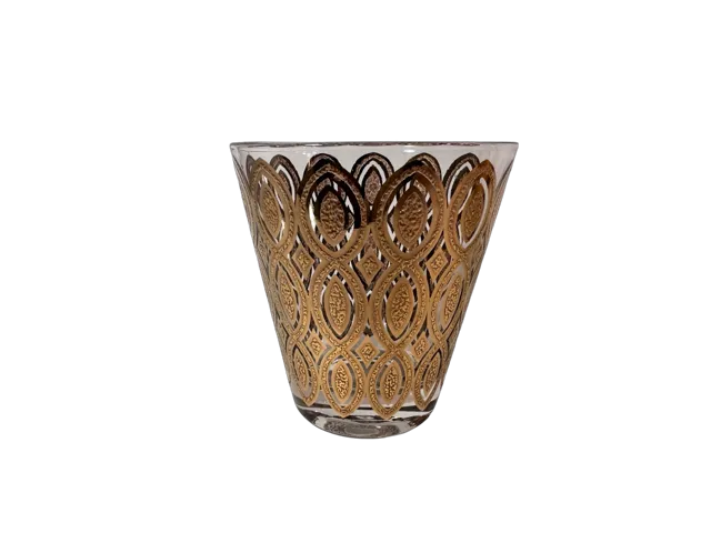 Culver Hollywood Regency Double Old Fashion Glasses (Set of 2)
