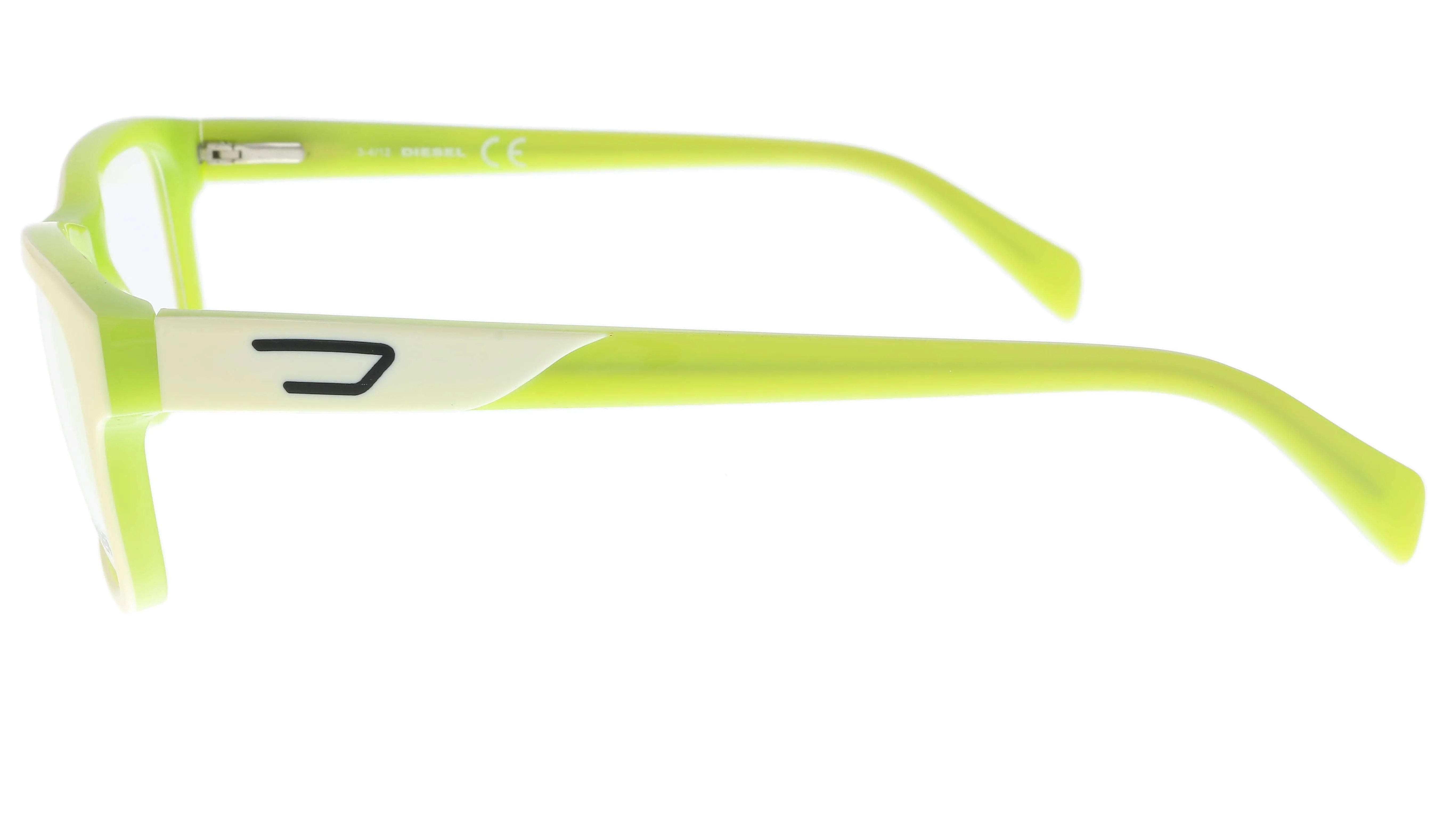Diesel DL5039 024 White Lime Green Modified Rectangle Optical Frames