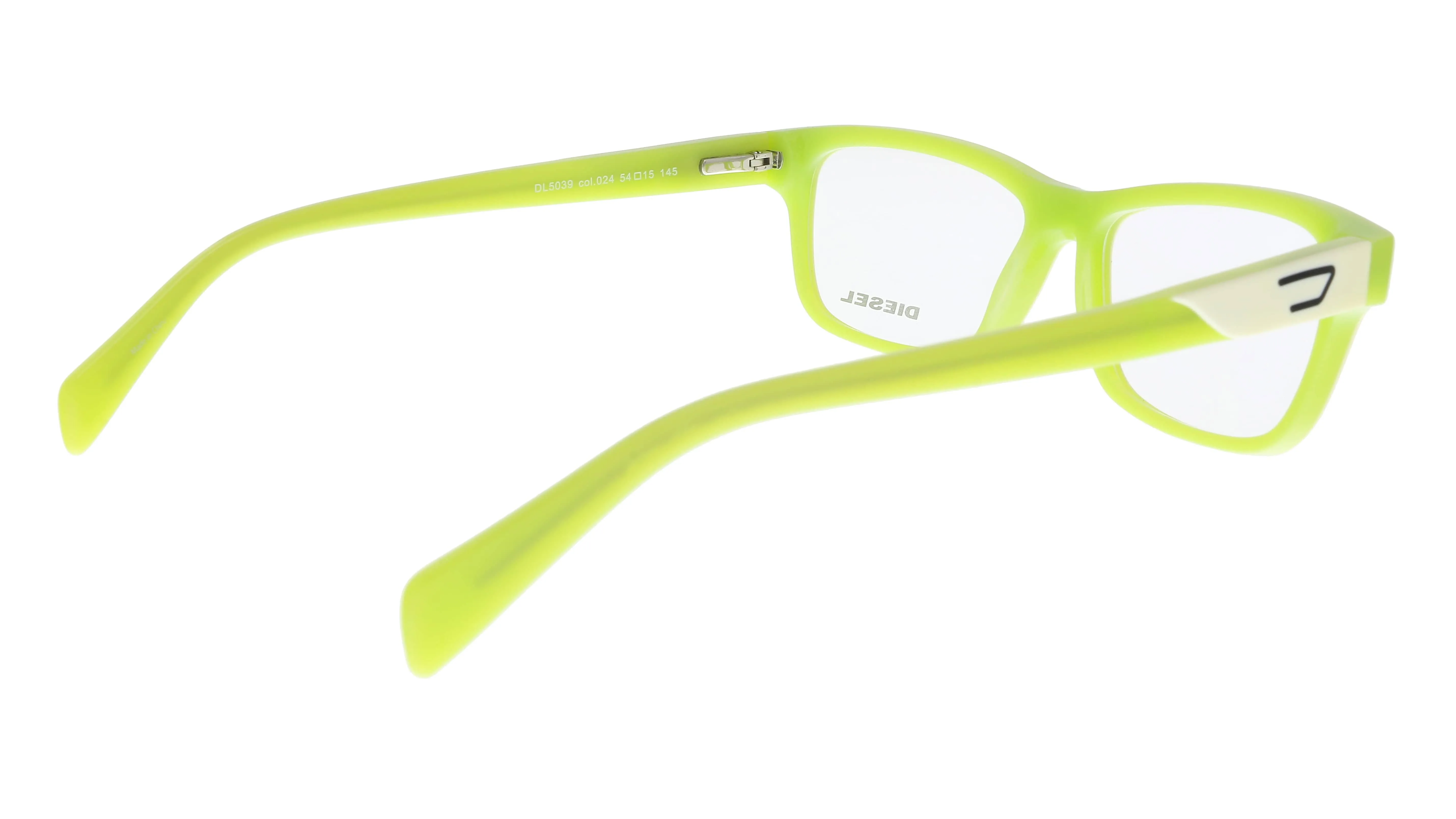 Diesel DL5039 024 White Lime Green Modified Rectangle Optical Frames