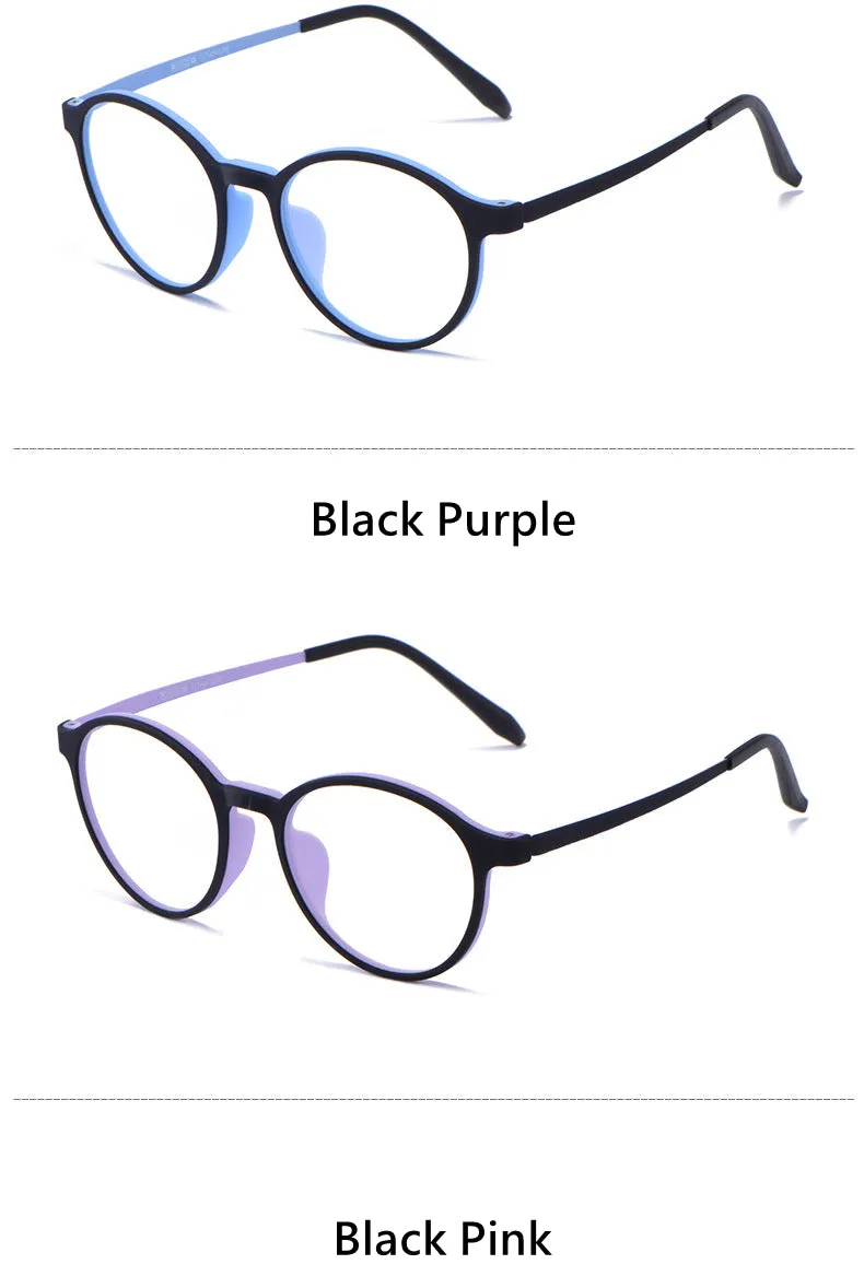 Gmei Unisex Full Rim TR 90 Titanium Alloy Round Frame Eyeglasses3050