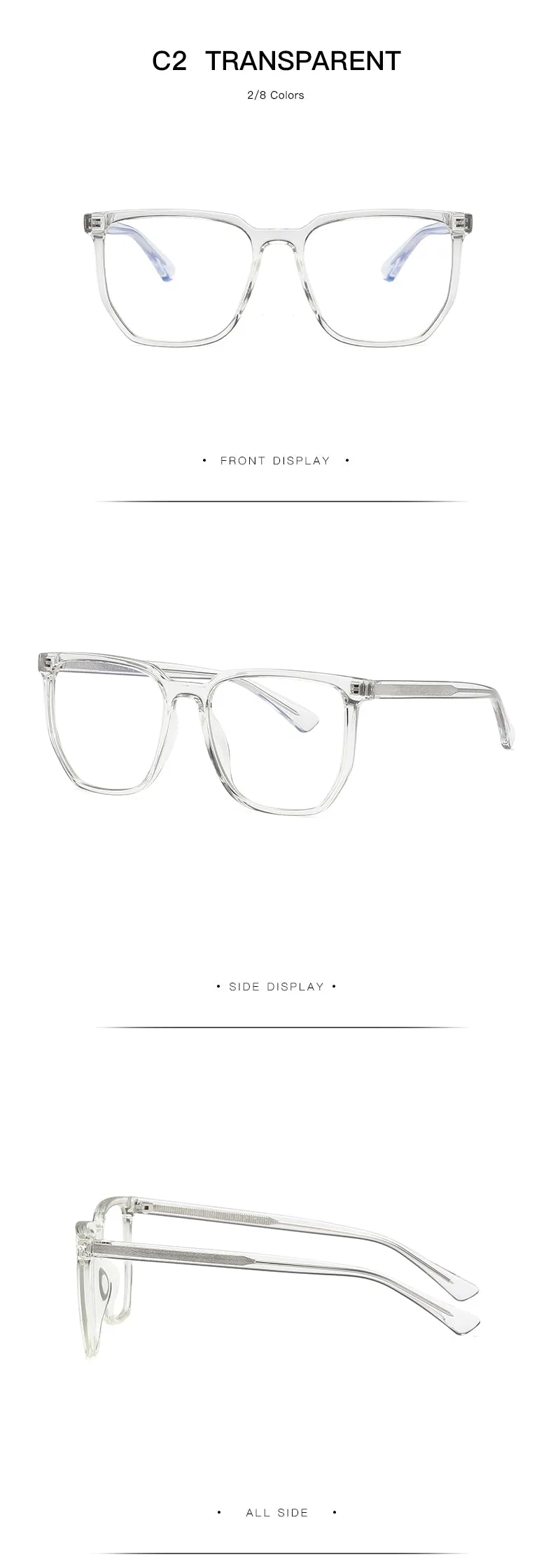 Gmei Unisex Full Rim TR 90 Titanium Square Frame Eyeglasses 2034