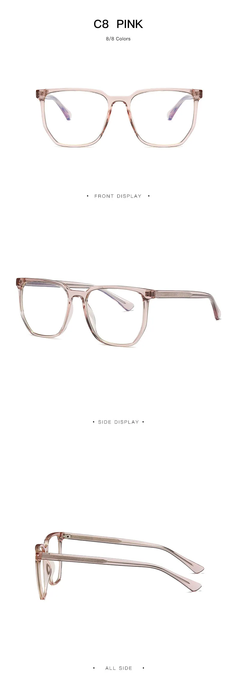 Gmei Unisex Full Rim TR 90 Titanium Square Frame Eyeglasses 2034