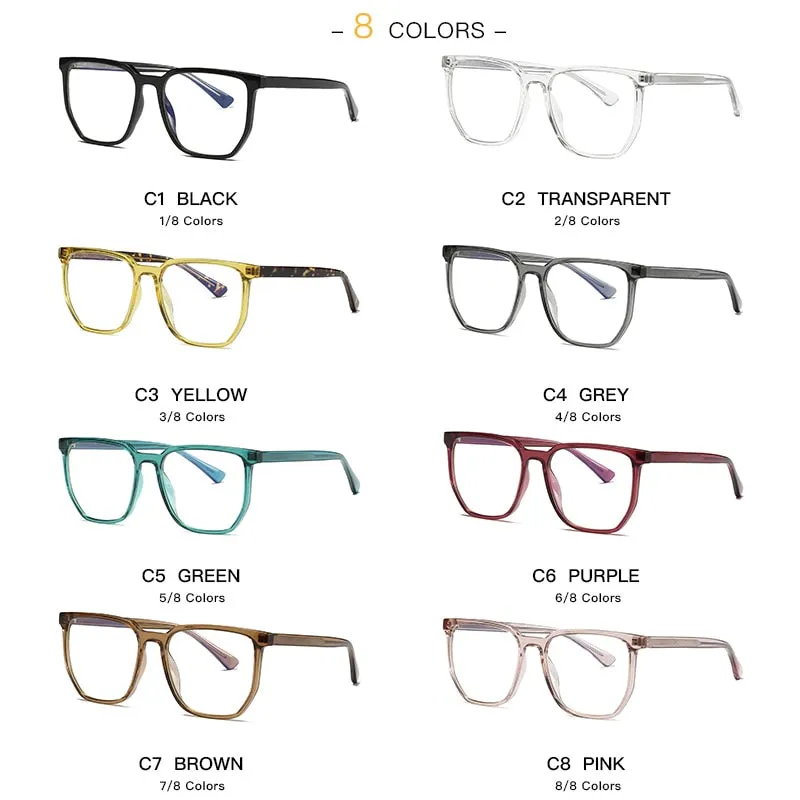 Gmei Unisex Full Rim TR 90 Titanium Square Frame Eyeglasses 2034