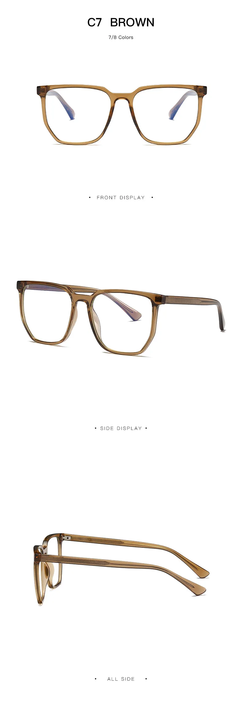 Gmei Unisex Full Rim TR 90 Titanium Square Frame Eyeglasses 2034