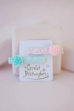 Great Pretenders Boutique Hairclips - Glitter Rosette
