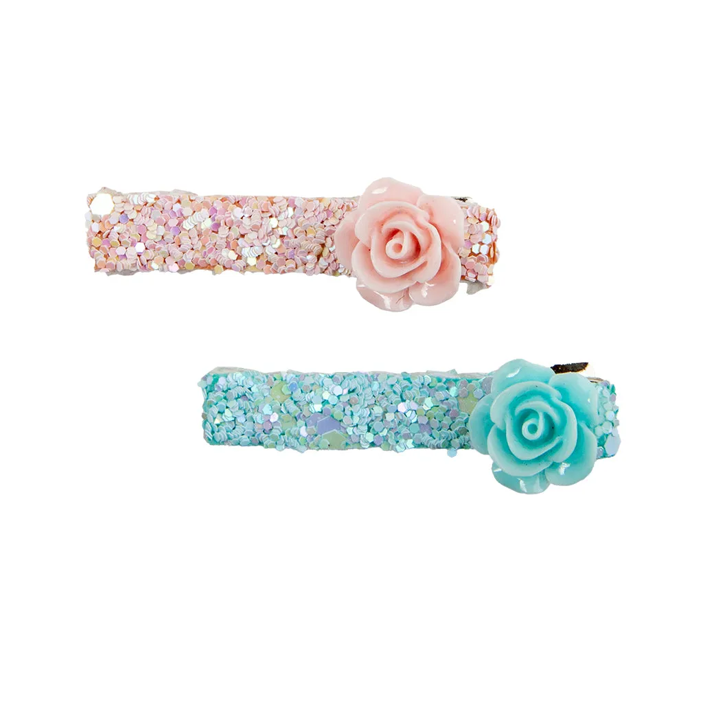 Great Pretenders Boutique Hairclips - Glitter Rosette