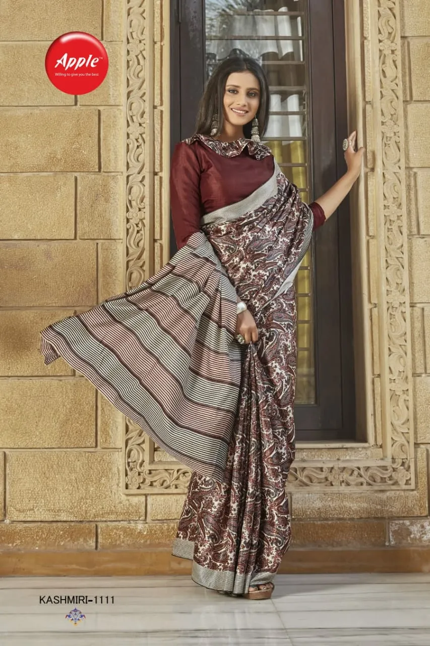 KASHMIRI VOL-11 PASHMINA SILK SAREE