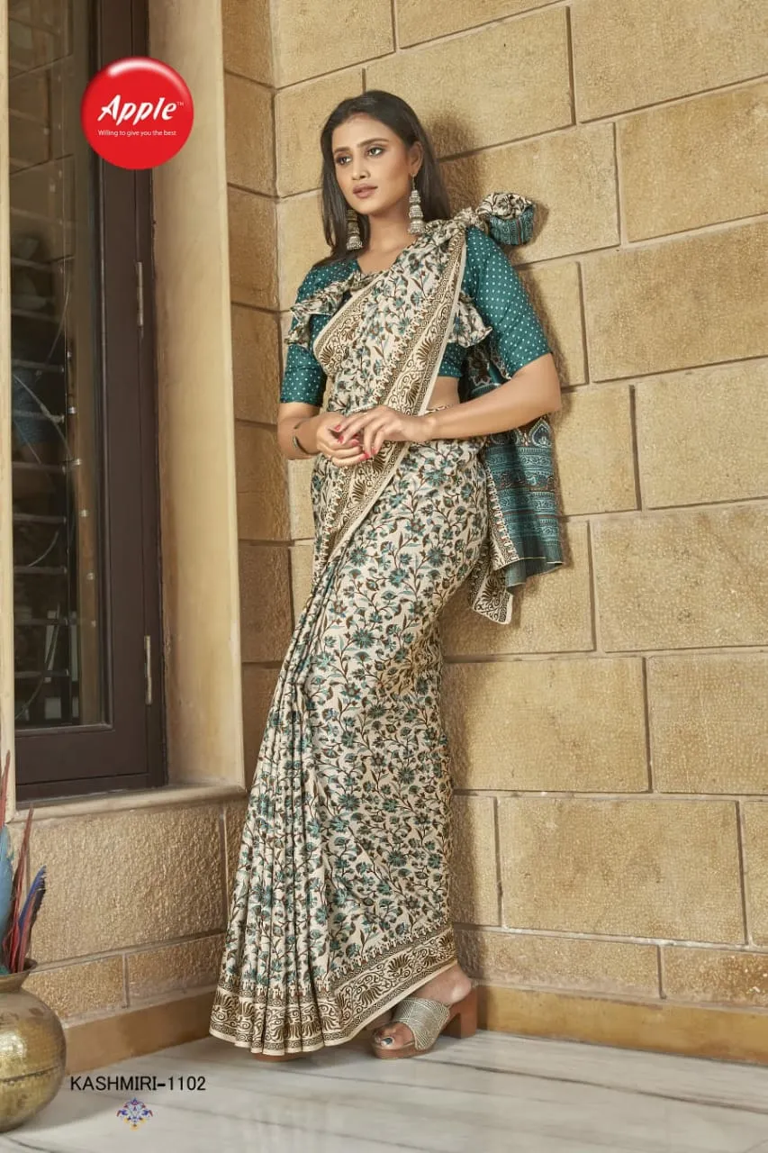 KASHMIRI VOL-11 PASHMINA SILK SAREE