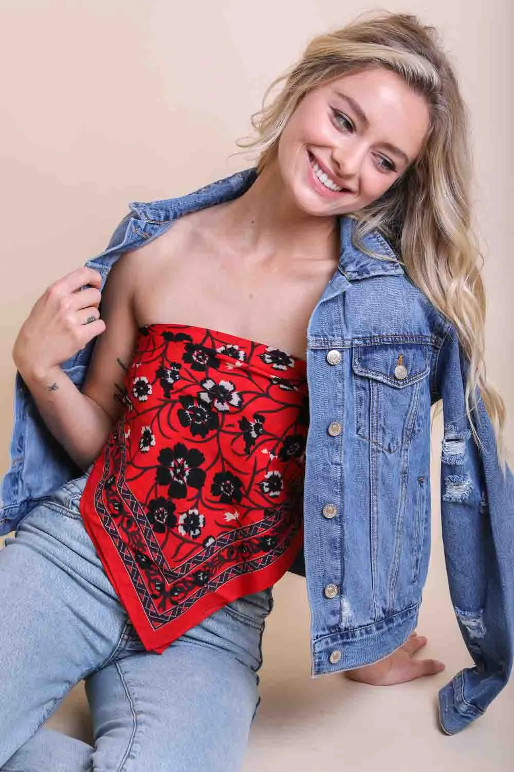 Oversized Floral Anemone Bandana