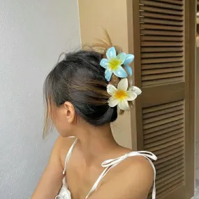 Tropical Hawaii flower hair clip