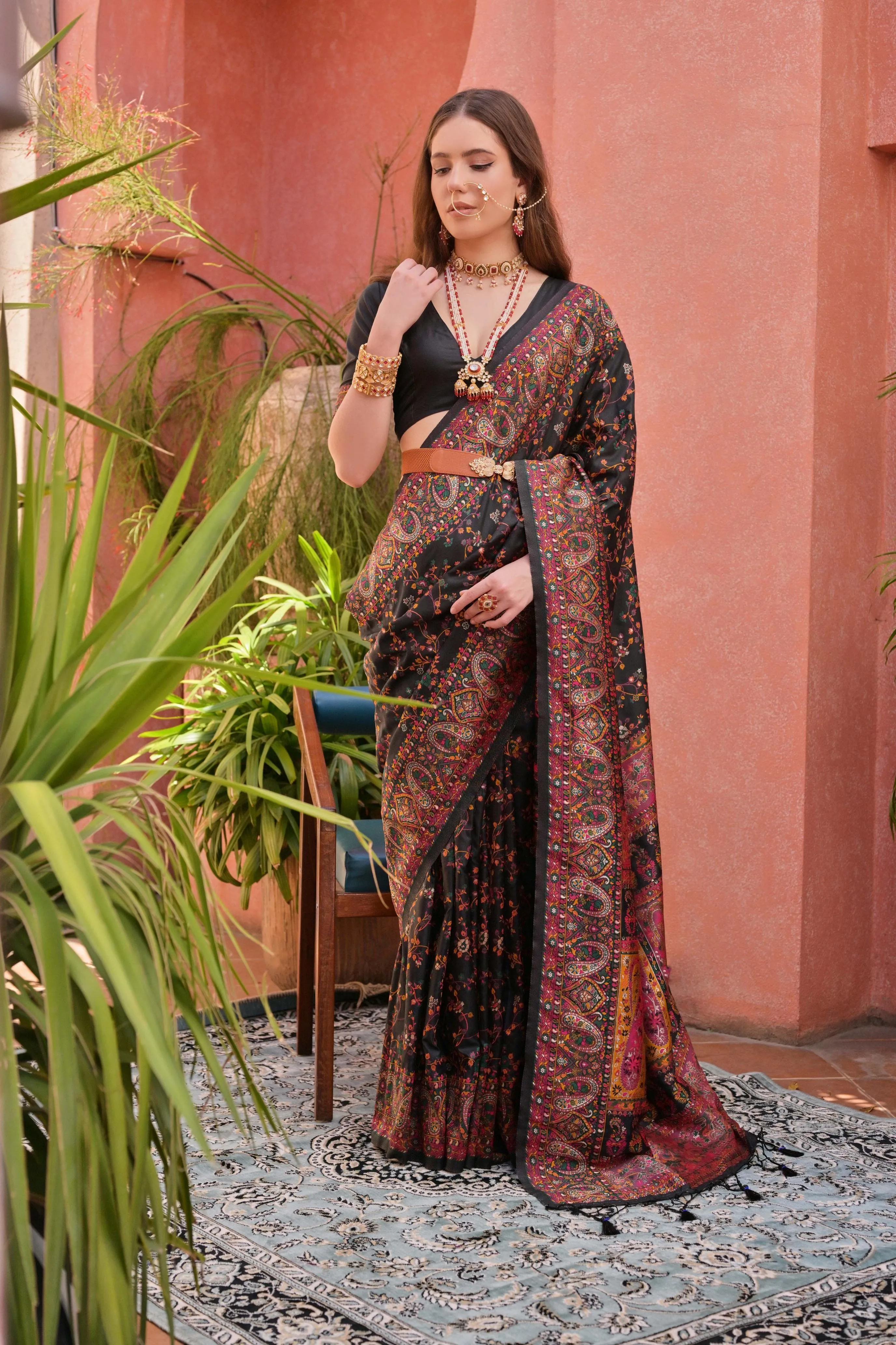Women's Designer Premium Party Wear Soft Pashmina Silk Saree