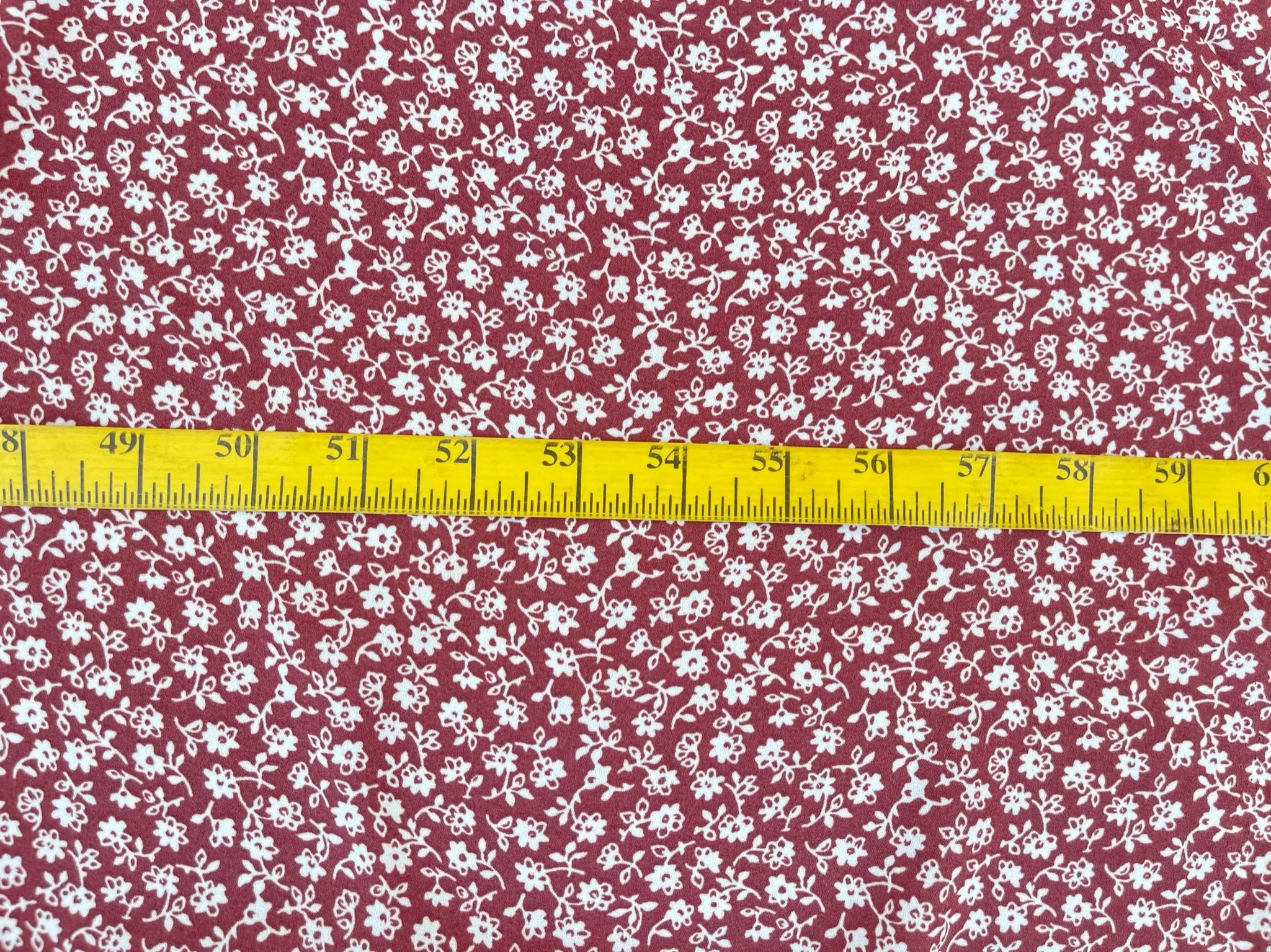 Wooldobby Florals fabric by the yard - Burgundy and off white floral print